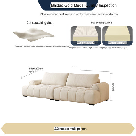 FASATI Emmeline Cream Cotton Sofa Scandinavian Style from FASATI