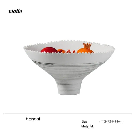 RZONE Sawtooth Ceramic Fruit Bowl from RZONE