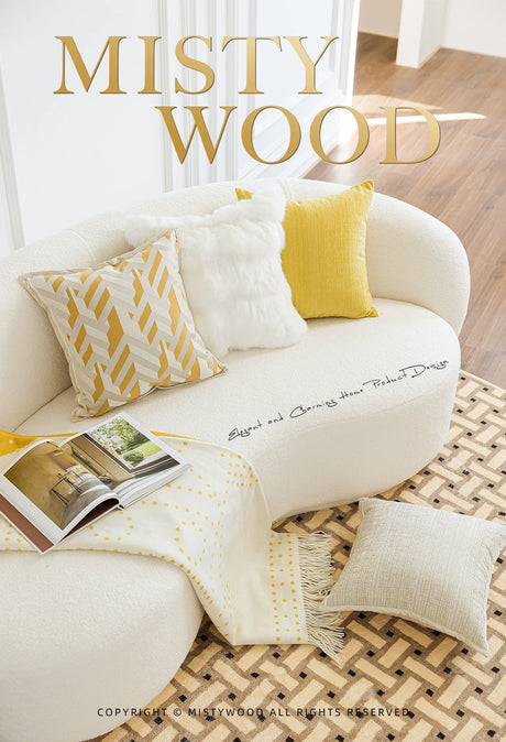 MISTYWOOD Yellow Pillow with True Fox Wool Cover from MISTYWOOD