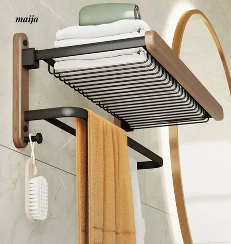 NHSJ Punch-Free Storage Basket and Towel Rack from NHSJ