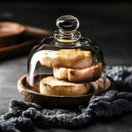 Mini Dessert Tray with Glass Lid from Zodian