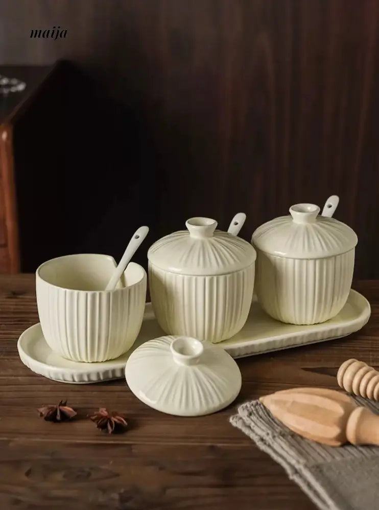Ceramic Seasoning Jar Set from maija