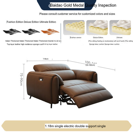 FASATI Leonardo Plush Electric Leather Sofa from FASATI