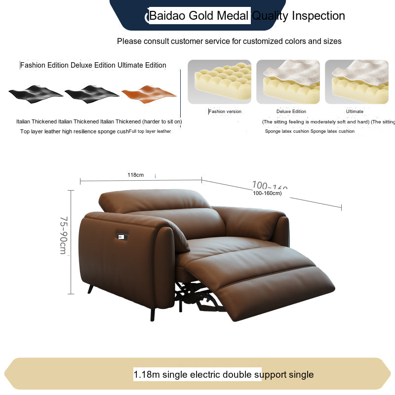 FASATI Leonardo Plush Electric Leather Sofa from FASATI