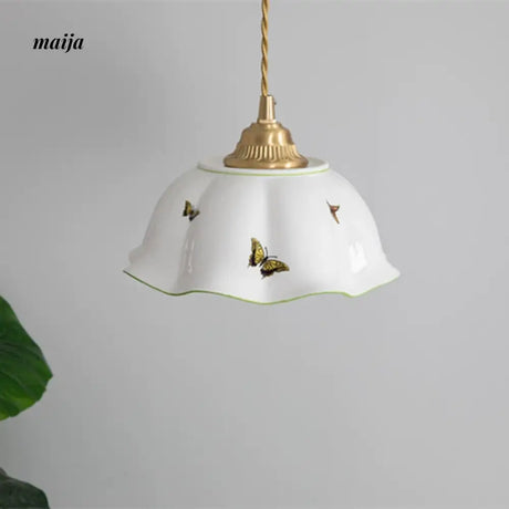 NANCY Brass Butterfly Chandelier French Cream Style from NANCY