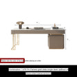 DIPU Isla Italian Minimalist Rock Plate Desk from DIPU
