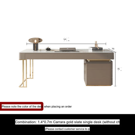 DIPU Isla Italian Minimalist Rock Plate Desk from DIPU