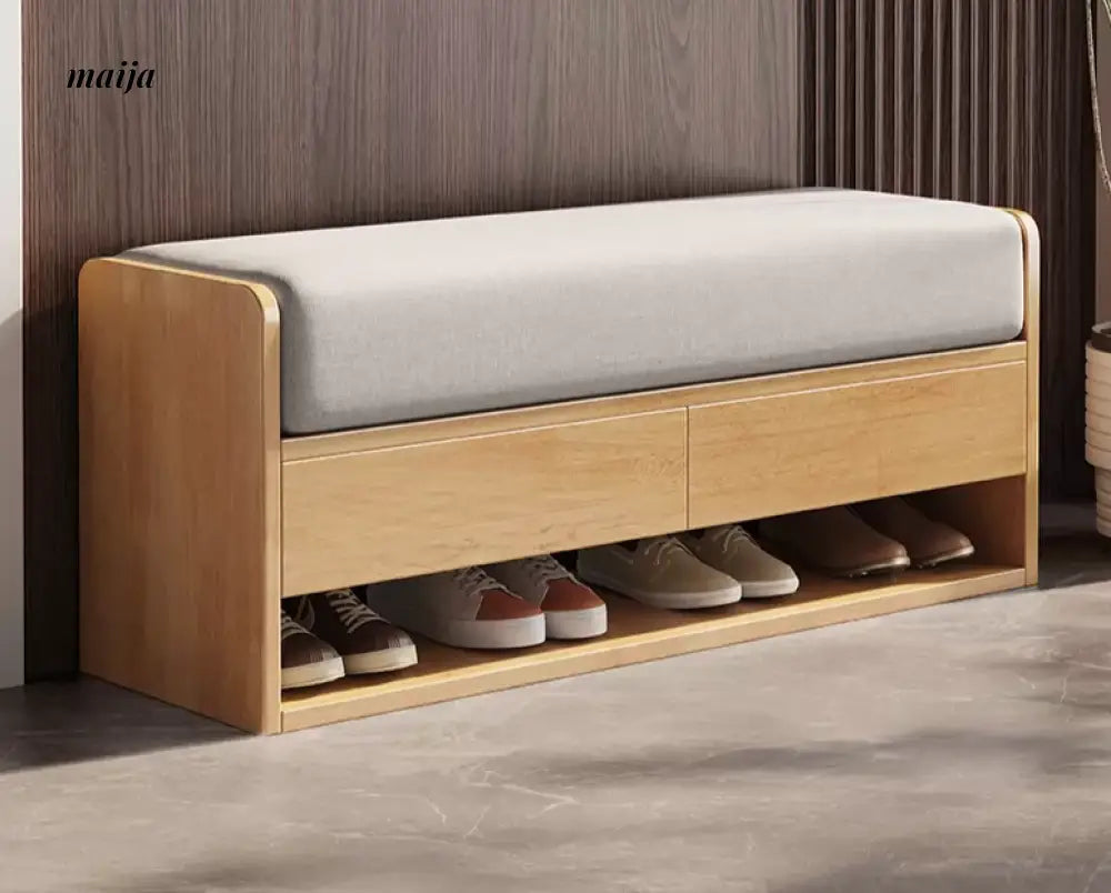 Finnley Solid Wood Shoe-Changing Stool from maija