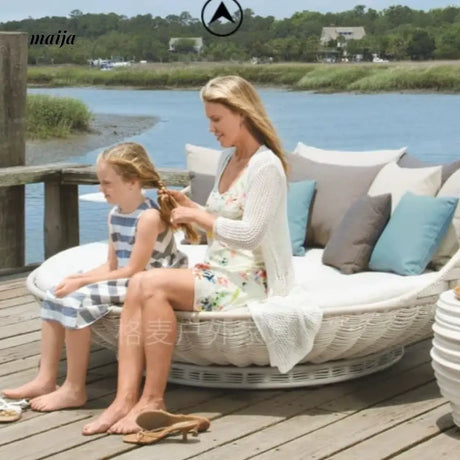 GERMAIN Theodore Outdoor Rattan Swing from GERMAIN