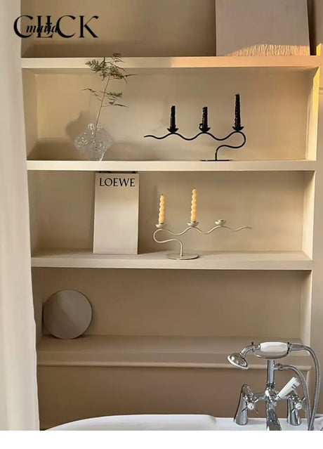 CLICK Retro Candlestick Iron Decor for Homestays from CLICK