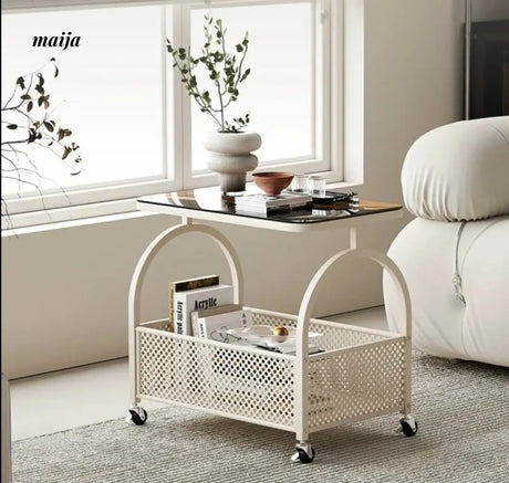 Jodie Cream Bedside Coffee Cart from Kaiyashi