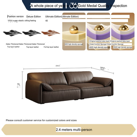 FASATI Eloise Vibrant Soft Cowhide Sofa from FASATI