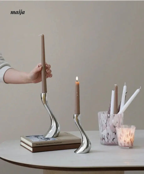 COLOURHUNTER Modern Metal Candle Holder from maija