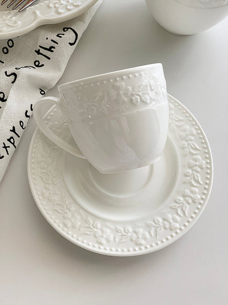 YASUKI Marcellus Elegant Floral Design Ceramic Milk Pot from YASUKI