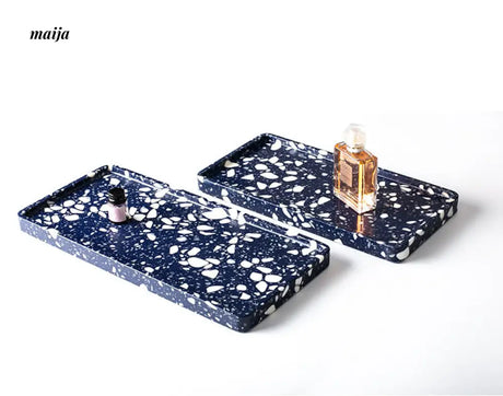 Deep Sea Blue Terrazzo Tray from maija