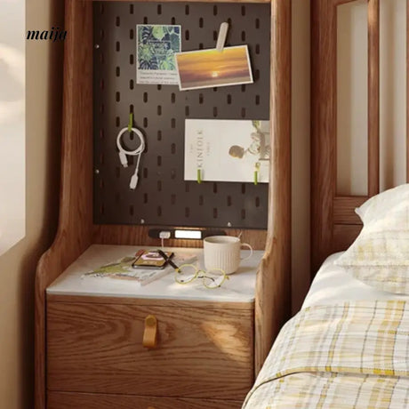 Memory Solid Wood Bedside Table from AI