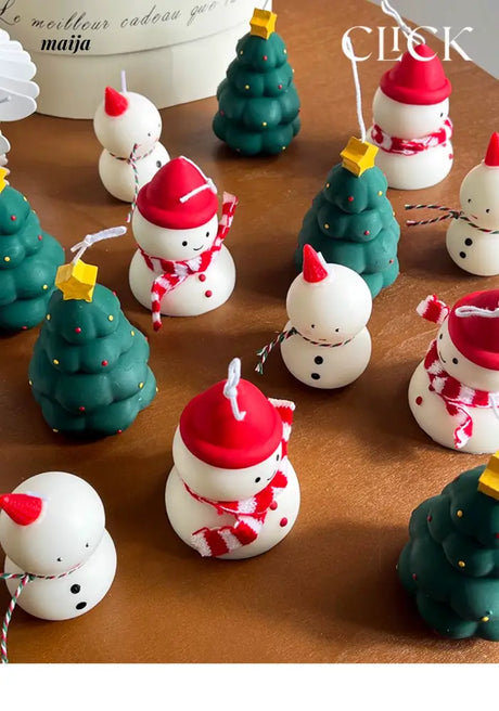 CLICK 3D Snowman Candle for Festive Decor from CLICK