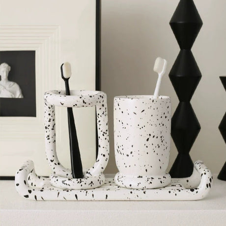 LENYVASEN Celeste Ceramic Bathroom Essentials Set from LENYVASEN