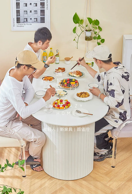LAZYSPACE Claire Oval Rock Board Table from LAZYSPACE