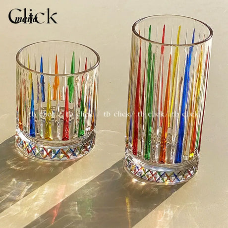 CLICK Hand-Painted Glass Whiskey Cup Italian Retro Style from CLICK