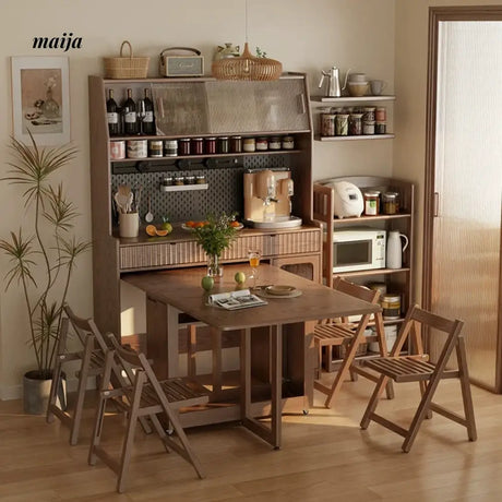 FUYUKI San Diego Retractable Dining Table and Cabinet from KENZAKI