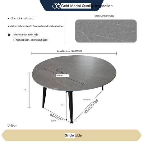 FASATI Oliver Modern Minimalist Folding Rock Panel Table from FASATI