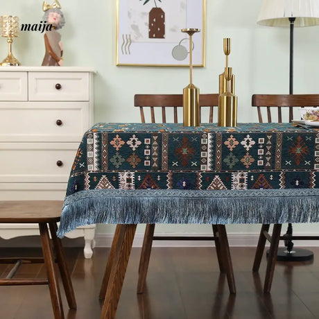 Geometric Vintage Tablecloth from maija