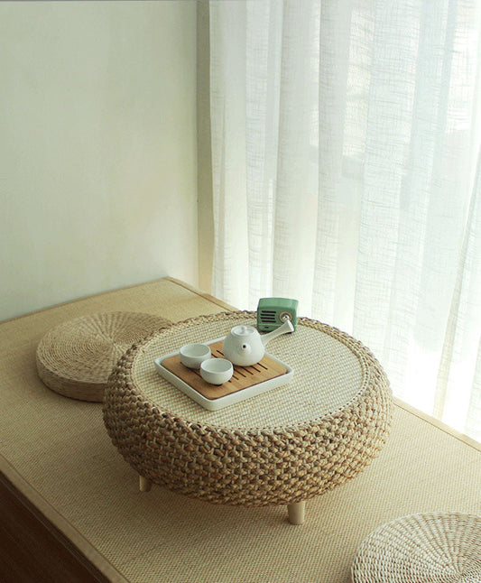 Woven Rattan Round Tea Table from maija