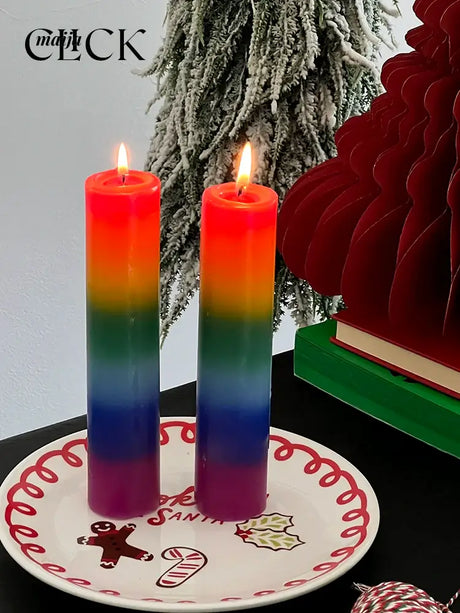 CLICK Gradient Rainbow Candle Holiday Decor from CLICK