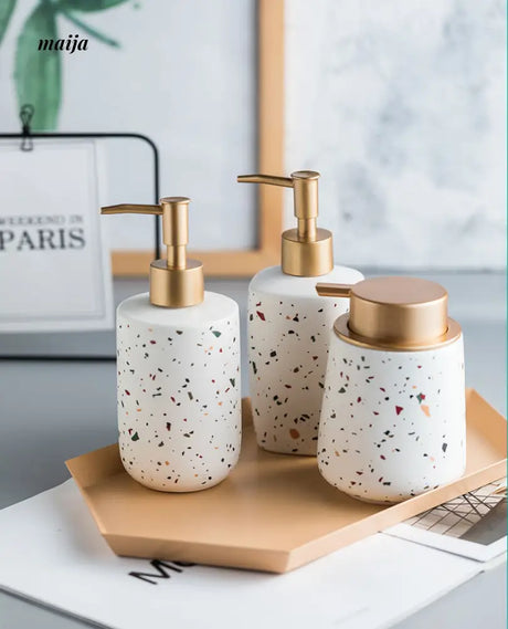 Terrazzo Ceramic Soap Dispenser from maija
