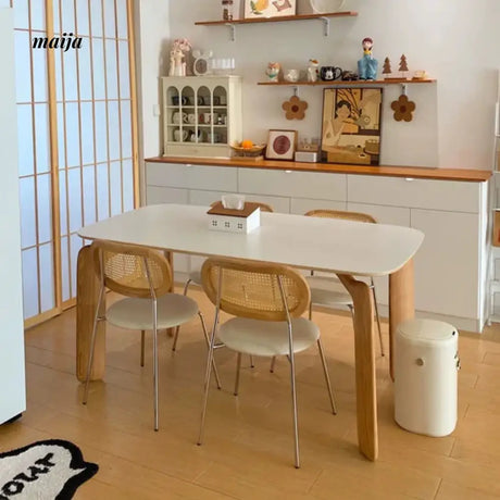 DOSMARS Ella Creamy Elephant Leg Dining Table from DOSMARS