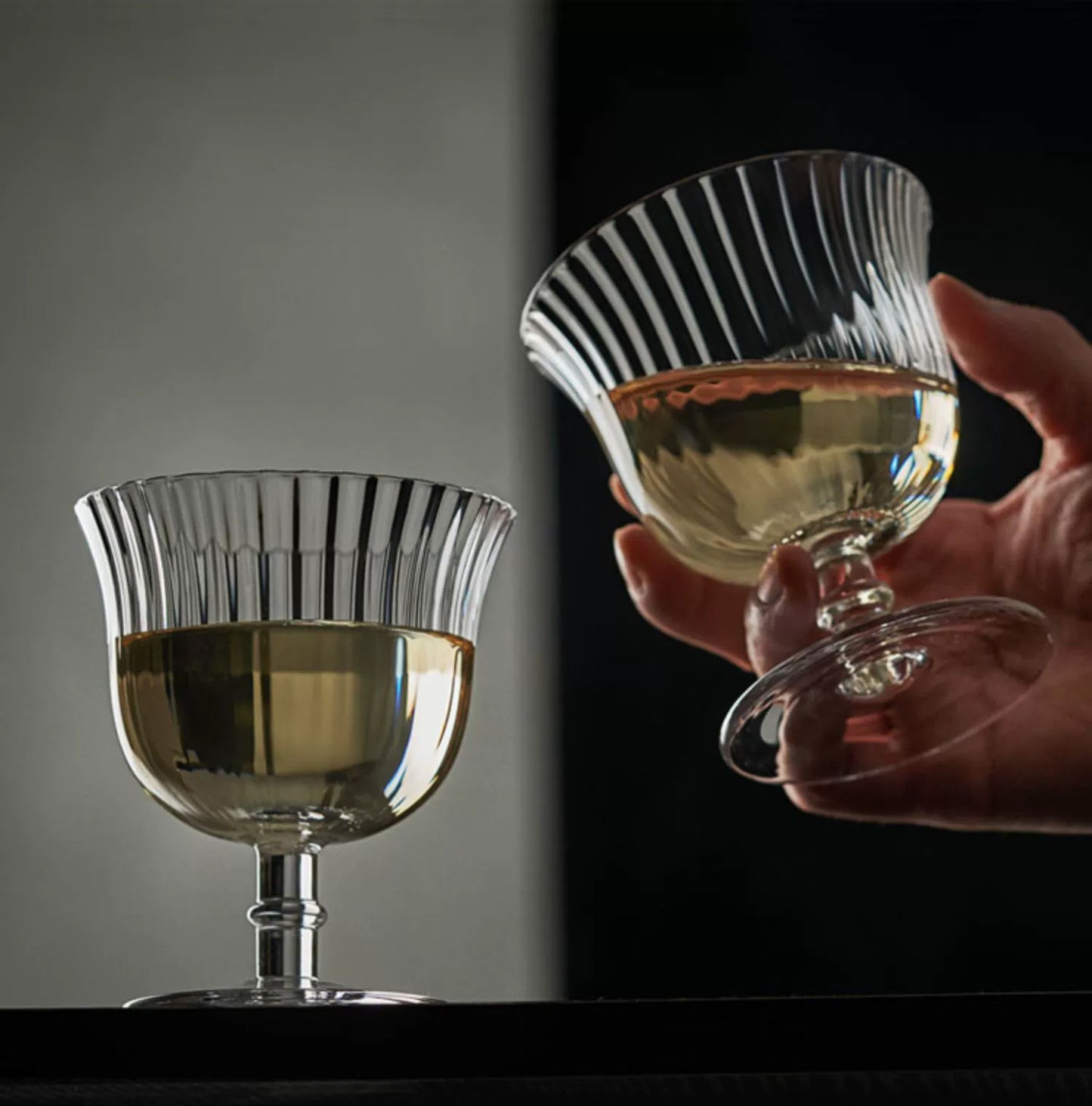 Estelle Moscato Corrugated Wine Glass from RAZEND