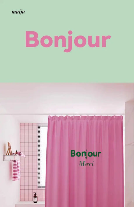 MUYE Bonjour Merci Shower Curtain from MUYE