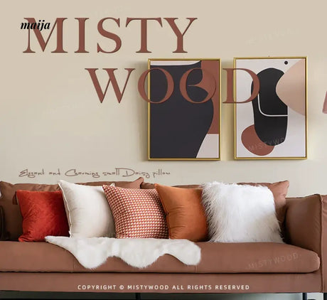 MISTYWOOD Orange Rectangular Sofa Pillow from MISTYWOOD