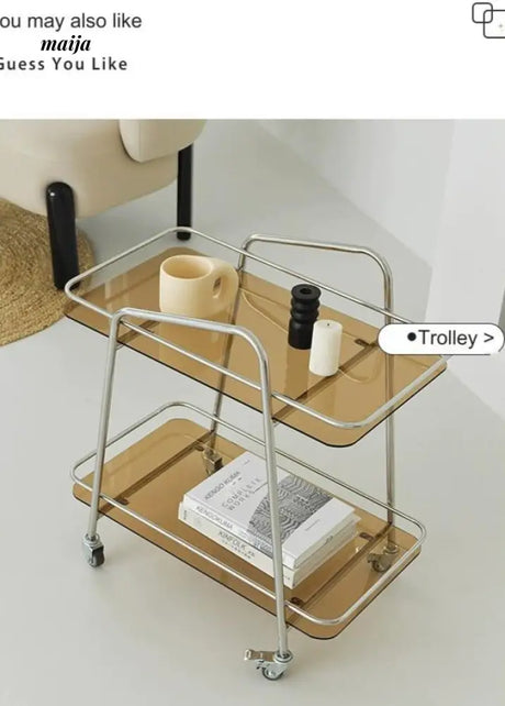 MINEFINE Garrison Acrylic Double-Layer Cart from MINEFINE