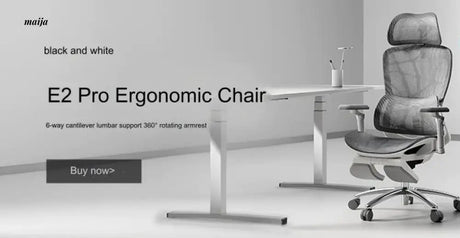 Black and White P7 Ergonomic Office Chair from Hbada