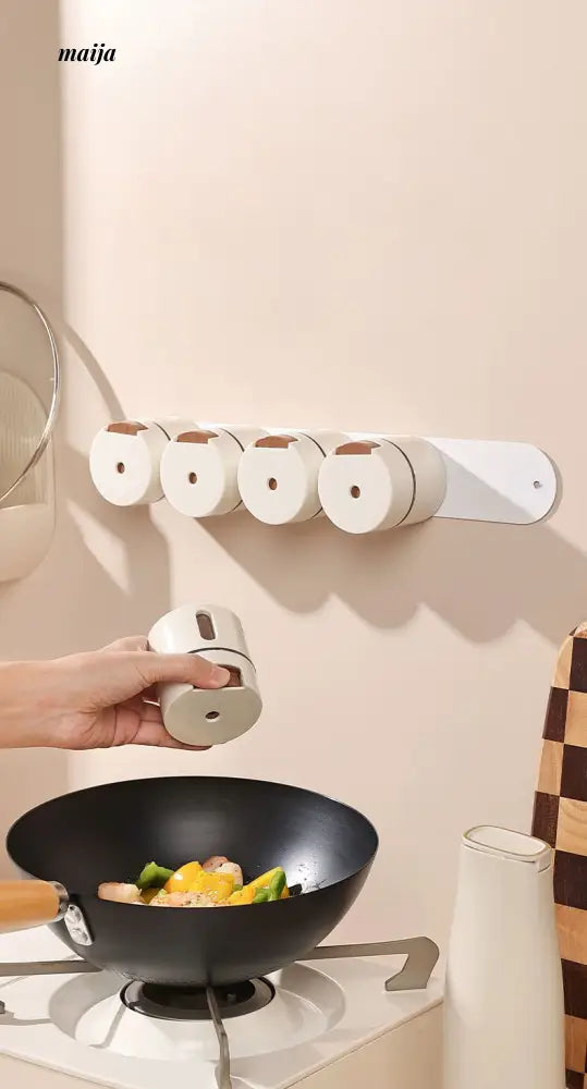 Magnetic Wall Mounted Spice Rack from maija