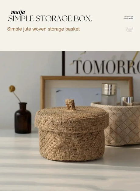 MUYE Woven Round Storage Box from MUYE