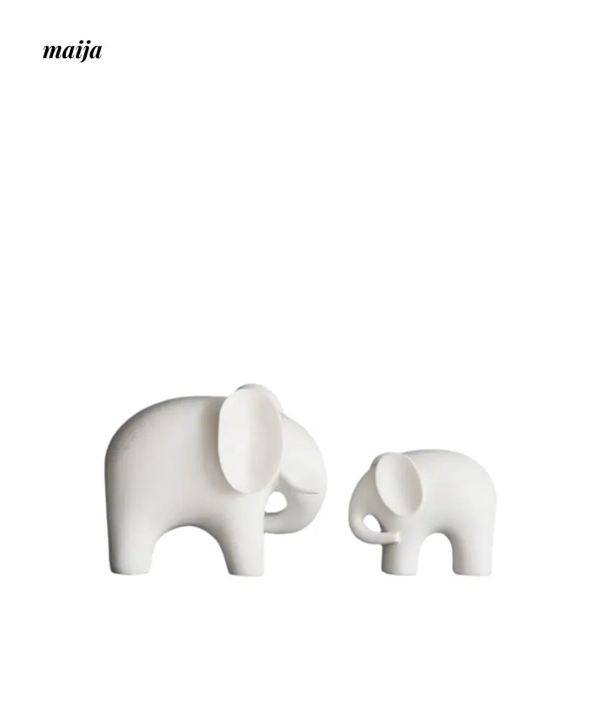Elephant & Woman Minimalist Decoration from Ji Xiang