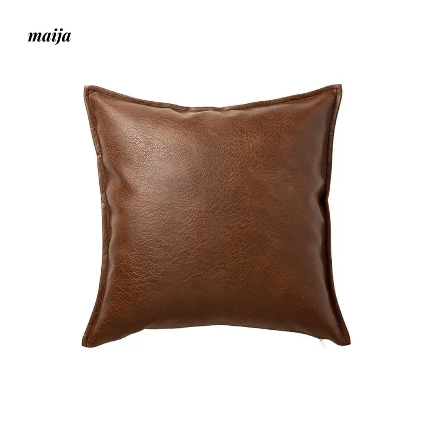 Vegan Leather Square Cushion from maija