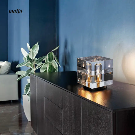 Glass Capsule Table Lamp from maija
