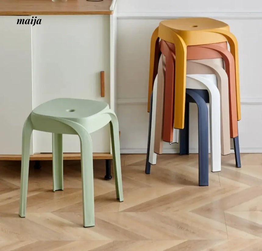 (Set of 2) Kramer Plastic Dining Stool