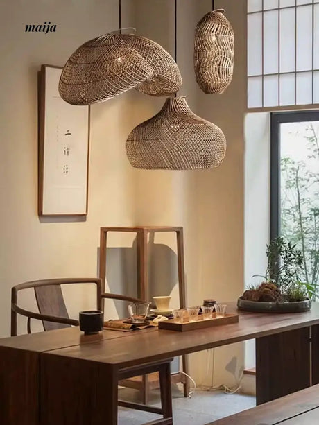 ZHONGSHAN Zen Rattan Chandelier for Hotel from ZHONGSHAN