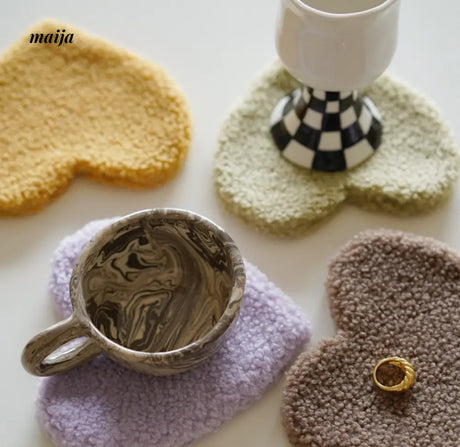 Fleece Heart Coaster from Wilde Früchte