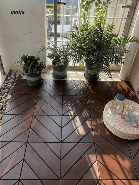 Cherry Wood Outdoor Floor Tiles from maija