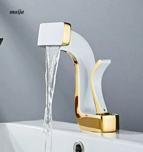 Noble Waterfall Copper Washbasin Faucet from Kaiyashi