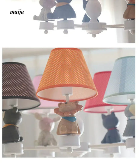 QXWD Colourful Animals Ceiling Lamp Children's Room from QXWD