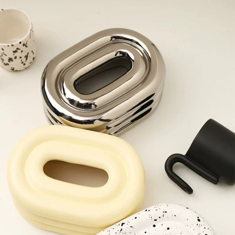 LENYVASEN Elodie Silver Ceramic Storage System from LENYVASEN