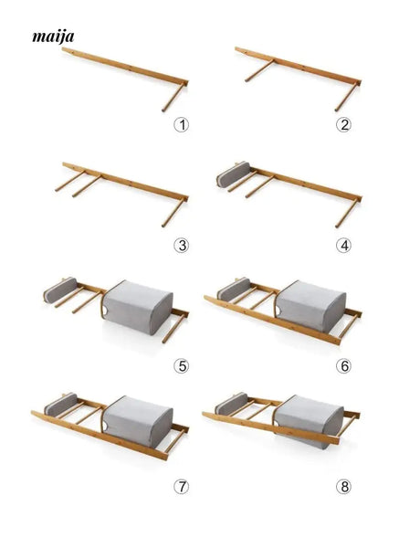 Bamboo Laundry Basket Bathroom Rack from maija
