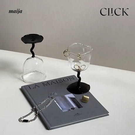 CLICK Irregular Retro Cocktail Glass Twisted Handle from CLICK